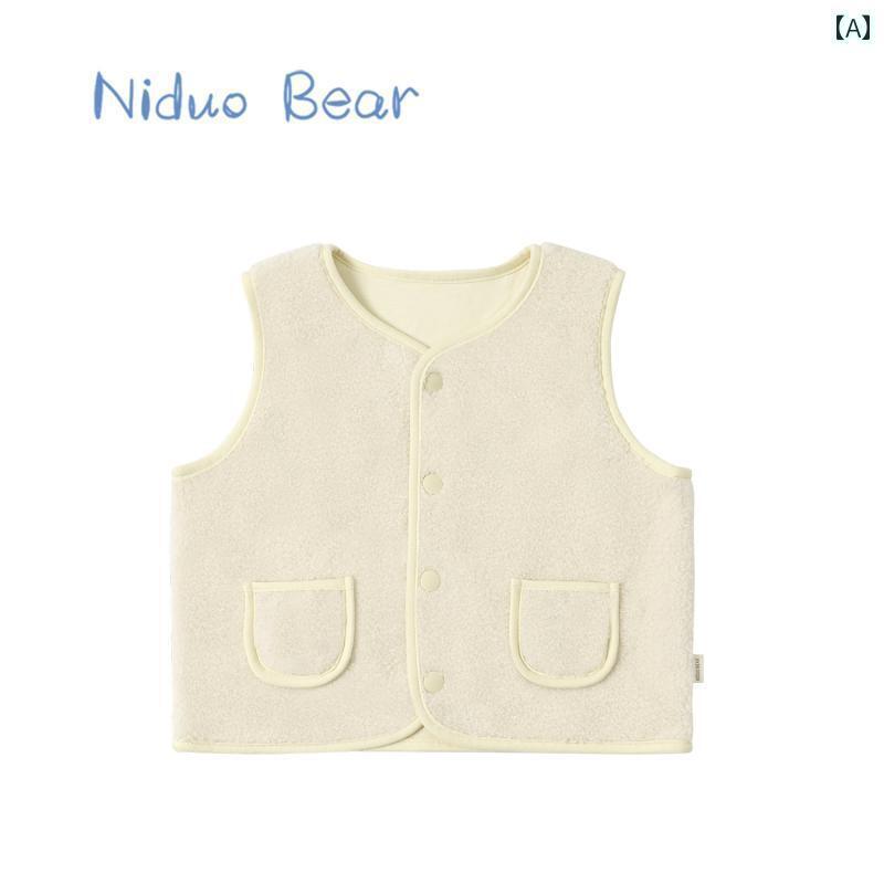 ベスト キッズ 男の子 ボア 女の子 メンズ レディース兼 秋冬 ベビー シングルブレスト シンプル 厚手 ..