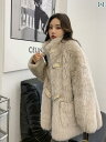 ボアジャケット レディース コート 冬 厚手 暖かい もこもこ アウター ミルクティー 白 かわいい バックル 普段使い 通勤 デート(4)