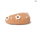 キッズ ベビー ベレー帽 女の子 男の子 春秋 暖かい ソフト 綿 アクリル 立体 かぎ編み 花 かわいい カーキ ベージュ 白 フリーサイズ プレゼント 撮影 通園