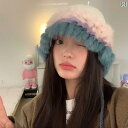 帽子 レディース 冬 ウサギ 小顔効果 ウール フィッシャーマンハット かわいい もこもこ 防寒 暖かい ピンク グレー 青 普段使い ニット帽