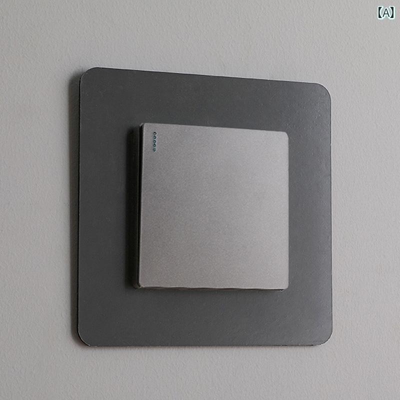 スイッチカバー 貼る インテリア 雑貨 壁 装飾 無地 家庭 シンプル モダン 保護 ソケット フレーム 粘..