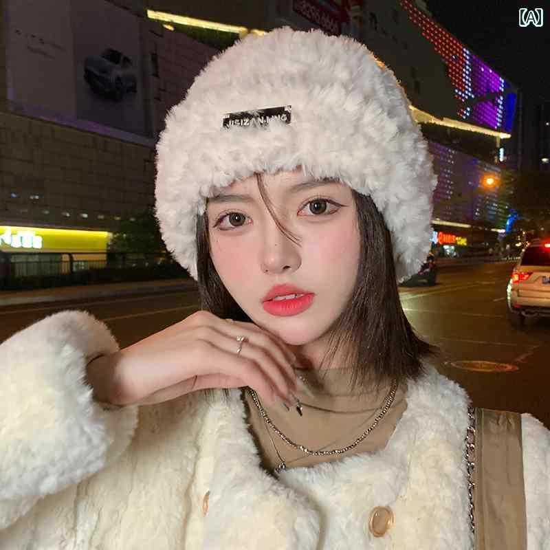 楽天おうち健康生活レディース 帽子 おしゃれ 秋冬 ハット もこもこ 防寒 あったか 耳 隠れる ストレッチ性 小顔効果 ニット ウール 軽量 旅行 アウトドア 韓国 ステンレスラベル ボタン 白 黒 カーキ フリーサイズ