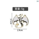 龍 ブローチ ドラゴン 竜 辰 動物 アニマル ピンバッジ ピンズ アクセサリー メンズ レディース 合金 メッキ キツネ フェニックス 猫 装飾 パーティー ...