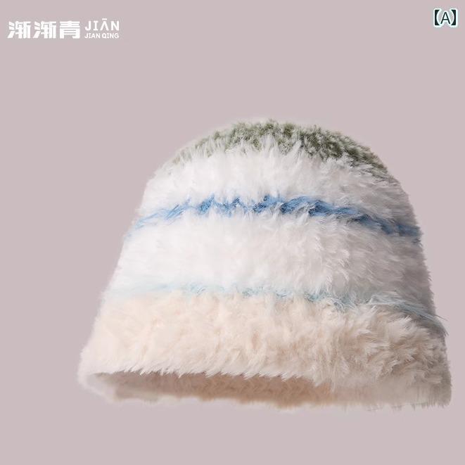 楽天おうち健康生活レディース 帽子 おしゃれ 秋冬 春 もこもこ ハット 防寒 あったか 小顔効果 耳 隠れる ウール ニット 韓国 旅行 アウトドア ボーダー 白 ベージュ 黒