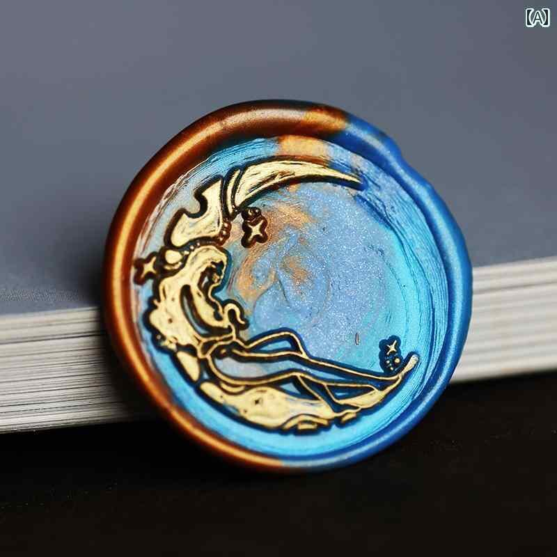 シーリングスタンプ ヘッド 封蝋 んこ 封印 ペーパークラフト 封筒 手紙 招待状 文房具 雑貨 ファイア ペイント ワックス シール 銅 クリスマス ギフト ...