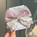ヘアアクセサリー リボン 子供 プリンセス ピン 女の子 頭飾り クリップ 小物 オールシーズン 金 桃 青 かわいい 女の子 幼児 キッズ カフェ ショッピング ランチ 学校 保育園