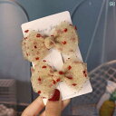 髪 リボン こども 女の子 ヘアアクセサリー ゴム バンド 蝶結び 飾り 誕生日 プレゼント 入園式 発表会 かわいい 水玉 韓国 ピンク 黒 黄