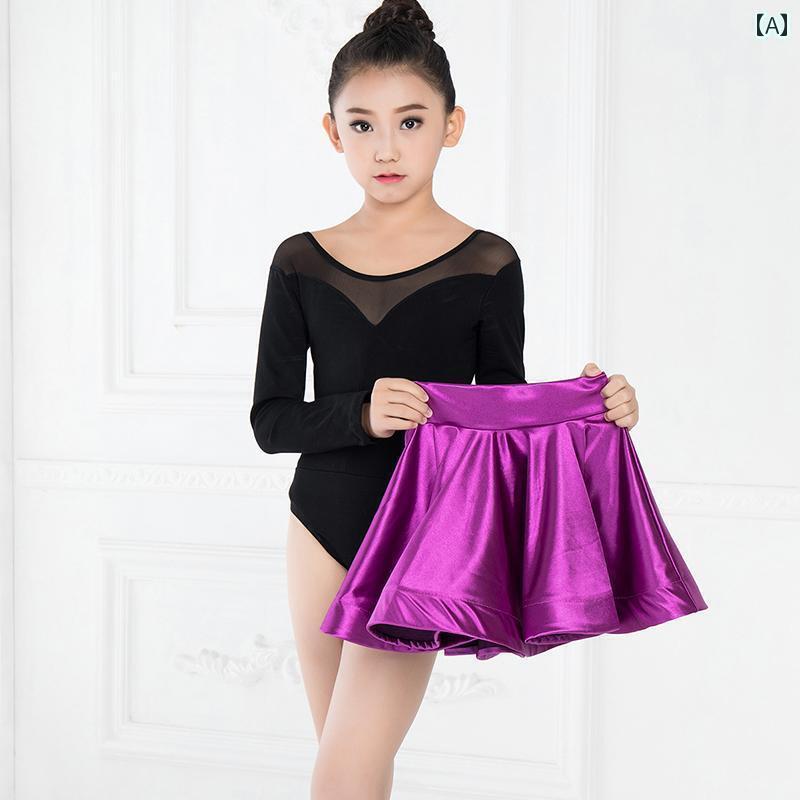 バレエ レオタード 子供 女の子 長袖 春夏 練習着 柔らかい ボディースーツ スカート 快適 通気性 動きやい セット おしゃれ シンプル レース 紫 ピンク...