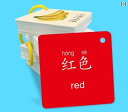 知育玩具 カード 英語 中国語 学習 教材 勉強 幼児教育 子供 集中力 トレーニング 形 果物 野菜 動物 単語 イラスト 厚紙 収納 リング