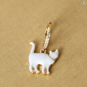 猫 ピアス 大人 レディース アクセサリー 片耳 フープ 白 星 クリスマスツリー メッキ チャーム ラインストーン キラキラ 揺れる デート ショッピング か...