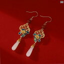 民族 アクセサリー ピアス S925 スターリングシルバー レトロ レディース ロング 揺れる 恋人 マダム ギフト エスニック かわいい 花 ゴールド