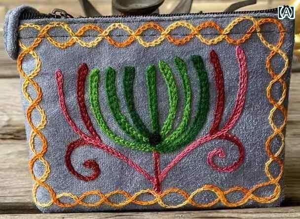 小銭入れ カードも入る ミニ 財布 レディース 子供 男の子 女の子 民族風 エスニック 化粧 ポーチ 小物 収納 花 象 刺繍 ファスナー ストラップ 持ち手 ショッピング 普段使い レトロ かわいい