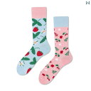 靴下 レディース ソックス おもしろ 個性 ファッション ユニーク 派手 柄物 アシンメトリー 綿 メンズ レディース兼 ふくらぎ丈 ストレッチ性 フィット