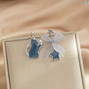 ピアス レディース アクセサリー 大人 韓国 誕生日 ホワイトデー 記念日 プレゼント かわいい イヤークリップ アシンメトリー 猫 リボン 星