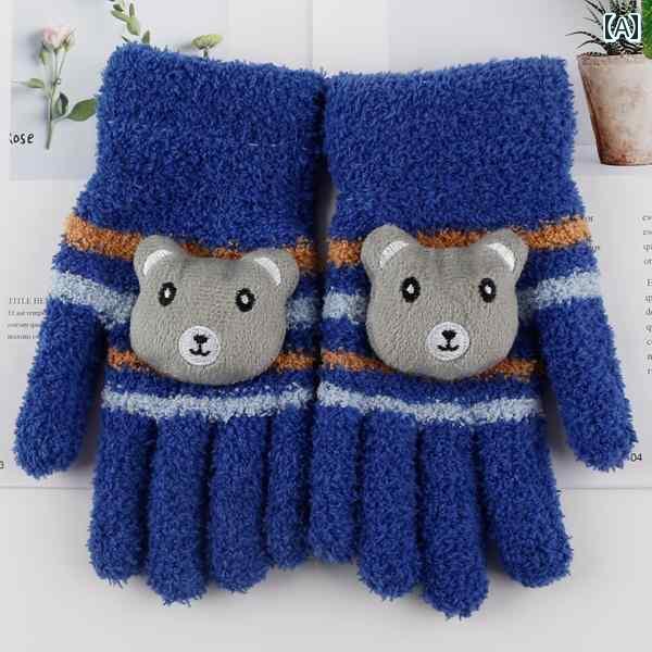 手袋 子供 冬 暖かい 防寒 5本指 女の子 男の子 かわいい ハーフ フル フィンガー アウトドア ピンク ..