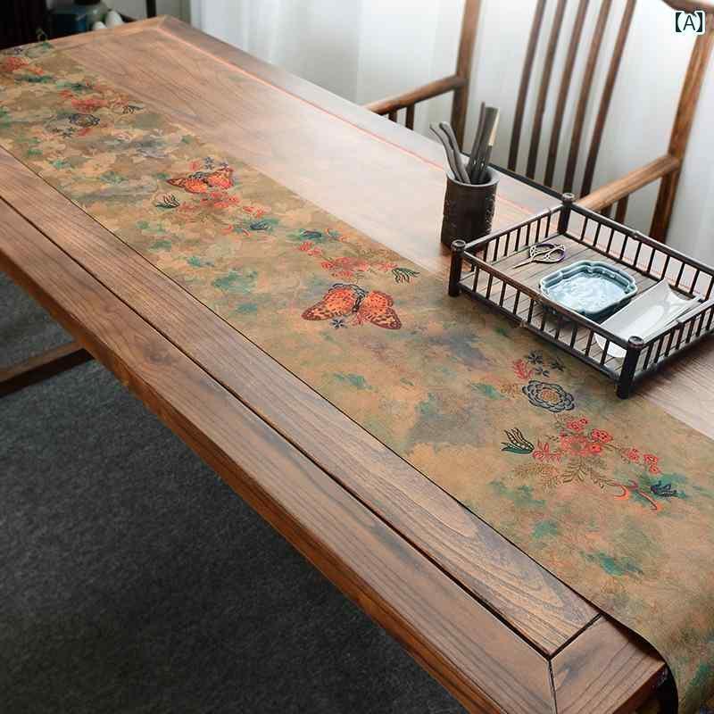 テーブルランナー ロング 30cm幅 防水 リバーシブル しわにりにくい インテリア ダイニング 装飾 お茶..