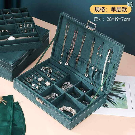 ジュエリーボックス 大容量 多層式 仕切り ゾーニング 鍵 収納 整理 アクセサリー 装飾品 イヤリング 指輪 ネックレス 雑貨 小物 上品 緑 ジュエリーボックス 大容量 多層式 仕切り ゾーニング 鍵 収納 整理 アクセサリー 装飾品 イヤリング 指輪 ネックレス 雑貨 小物 上品 緑
