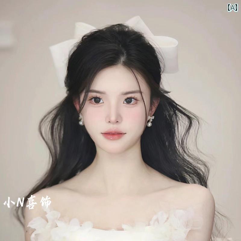 ヘアアクセサリー 結婚式 レディース ブライダル 花嫁 ウェディング ヘッドドレス 髪飾り パーティー ..