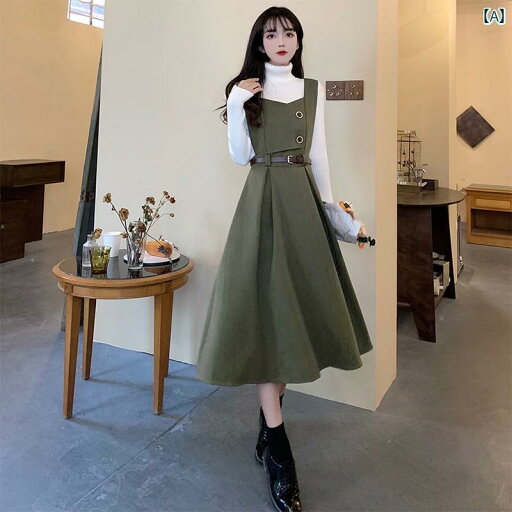 オーバーオール スカート レディース ウエストベルト アップ ミモレ丈 春秋 2点セット 大きめサイズ 森ガール 白 アプリコット ハイネック ニット Aライン 冬 アシンメトリー ボタン おしゃれ 緑 茶 オーバーオール スカート レディース ウエストベルト アップ ミモレ丈 春秋 2点セット 大きめサイズ 森ガール 白 アプリコット ハイネック ニット Aライン 冬 アシンメトリー ボタン おしゃれ 緑 茶