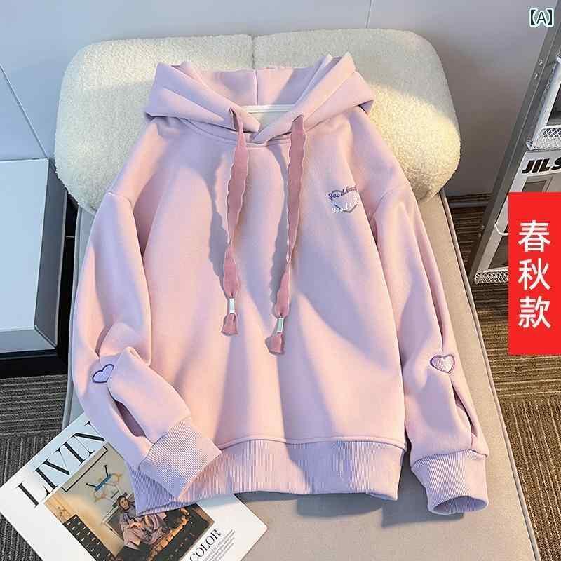 パーカー キッズ 女の子 秋冬 長袖 フード スウェット トレーナー カジュアル 通園 通学 かわいい 韓国..