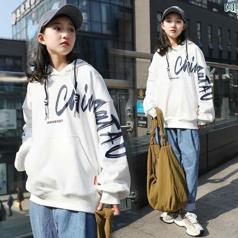 パーカー キッズ 女の子 春秋 長袖 フード スウェット トレーナー カジュアル ポケット 普段使い おし..