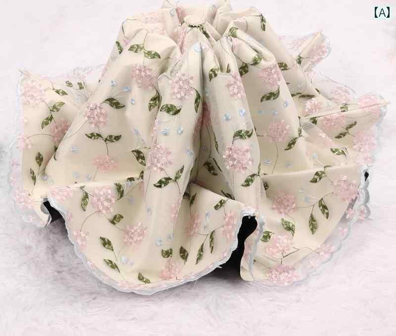 日傘 レディース傘 折りたたみ UVカット 日焼け防止 紫外線対策 遮熱 二層 レース 刺繍 収納袋 母の日 プレゼント 贈り物 緑 紫 ゴールド 花柄