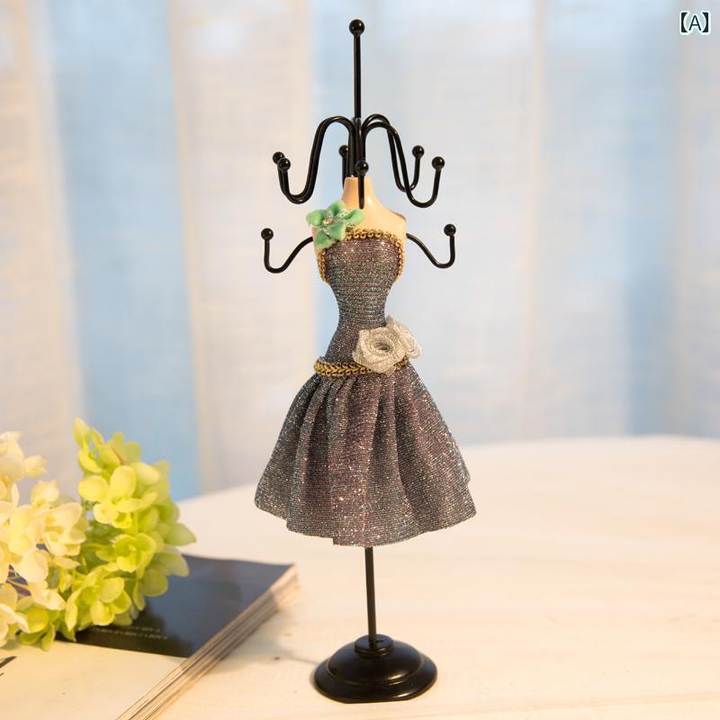 ジュエリースタンド トルソー アクセサリー ディスプレイ トレイ おしゃれ 収納 置き場 吊り下げ イヤリング ピアス ネックレス 指輪 小物 インテリア 雑貨...