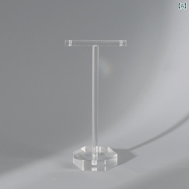 ジュエリースタンド アクセサリー ディスプレイ トレイ アクリル T型 おしゃれ 収納 置き場 吊り下げ ラック ピアス イヤリング 小物 インテリア 雑貨 玄...