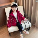 ウインドブレーカー キッズ 女の子 ベビー トップス ジャケット 春秋 ジップアップ フード 袖口ゴム 防寒 ゆったり ソフト 通気 カジュアル 赤 通園 通学