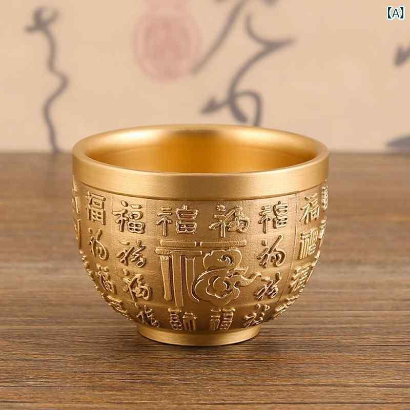 カップ ワインポット 真鍮 銅 金属 割れにくい 小さい おしゃれ 伝統 レトロ キッチン品 カトラリー 家庭 ギフト 龍 鳳凰