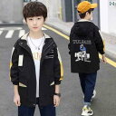 ウインドブレーカー キッズ 上着 アウター おしゃれ 韓国 ファッション アイテム フード ジップアップ 男の子 コート 大きめ 春秋 ポリエステル プリント ...