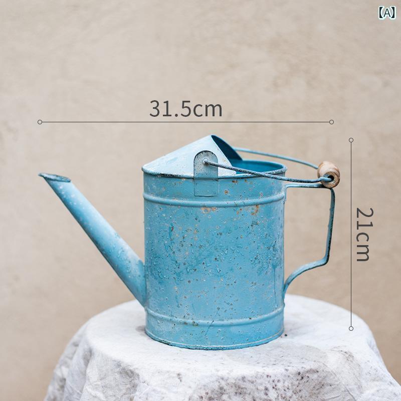 ガーデニング雑貨 園芸品 植木鉢 ジョウロ 鉄 レトロ ベランダ バルコニー 玄関 庭 装飾 花か おしゃれ..