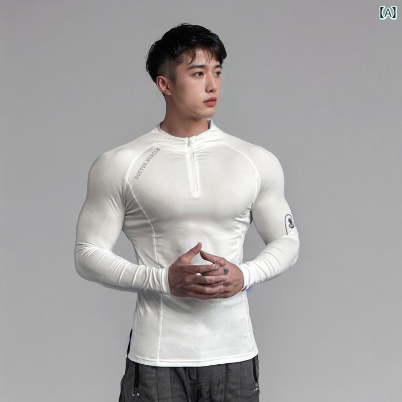 トレーニングウェア メンズ 長袖 トップス 筋トレ ジム フィットネス ジョギング スポーツ 春秋 ストレ..