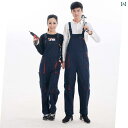 オーバーオール メンズ レディース 綿 ジッパー ロング ストレート 冬春 長袖 ストラップ 作業服 通気性 大きめサイズ ネイビー グレー 青