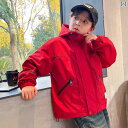 ウインドブレーカー キッズ 男の子 子供服 ジュニア 春秋 上着 アウター ジャンパー カジュアル アウトドア スポーツ ジップアップ フード おしゃれ 韓国 赤