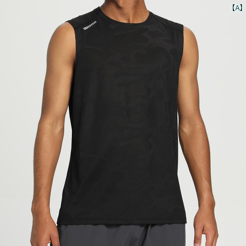 トレーニングウエア メンズ 夏 ランニング スポーツ フィットネス バスケットボール ノースリーブ タンクトップ 迷彩 ゆったり 速乾 トップス 大きめサイズ 通気性 ストレッチ性 黒 白 グレー