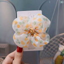 ヘアアクセサリー リボン 子供 キッズ 女の子 髪飾り プレゼント クリップ ゴム 花びら ポニーテール アレンジ かわいい 黄 ピンク 紫