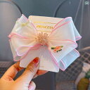 ヘアアクセサリー リボン 子供 キッズ 女の子 髪飾り プレゼント 韓国 大きいサイズ クリップ ピン 花 刺繡 ビーズ かわいい プリンセス ベ...