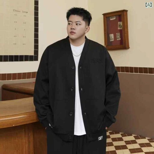 大きめサイズ メンズ スウェット カジュアル おしゃれ ファッション トレンディ 紳士服 秋 無地 Vネックカーディガン シャツ ぽっちゃり 大 ジャケット 大きめサイズ メンズ スウェット カジュアル おしゃれ ファッション トレンディ 紳士服 秋 無地 Vネックカーディガン シャツ ぽっちゃり 大 ジャケット