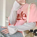 アームカバー UVカット レディース 春夏 47cm ポリエステル パール フリル 接触ひんやり 涼しい 快適 日焼け防止 通気 かわいい グレー 青 白 ドライブ 旅行 アウトドア(4)