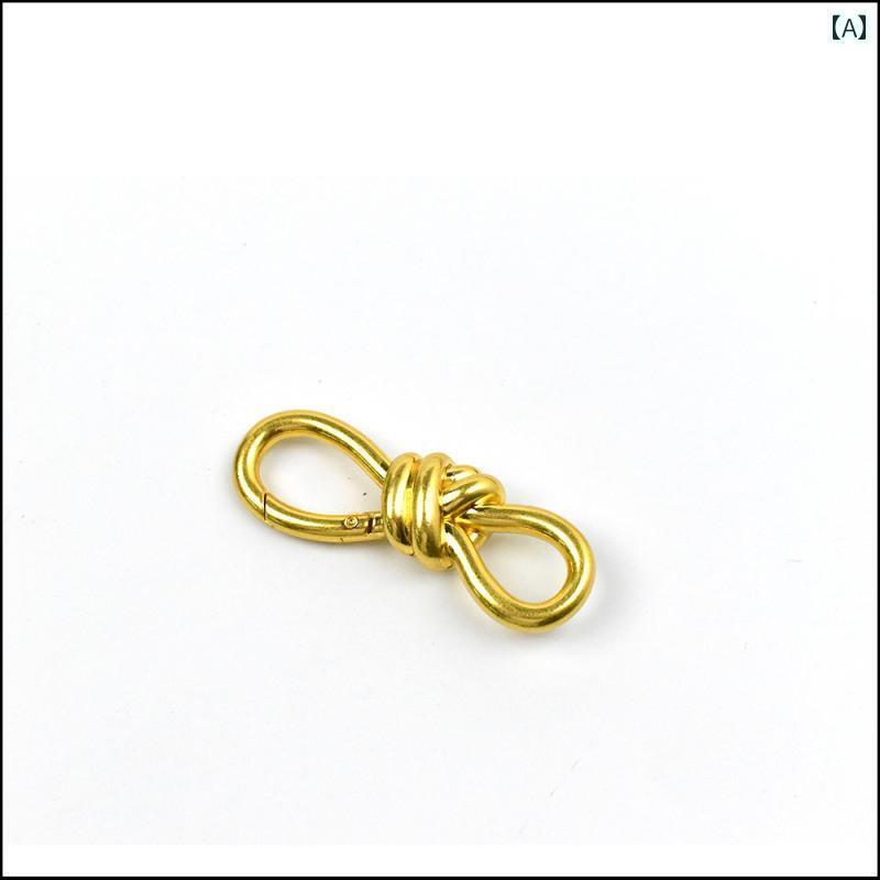 バッグ 手カン 金属 フック クラスプ バックル キーホルダー ペンダント ストラップ 留め金具 パーツ アクセサリー DIY 手芸 ゴールド 8の字型