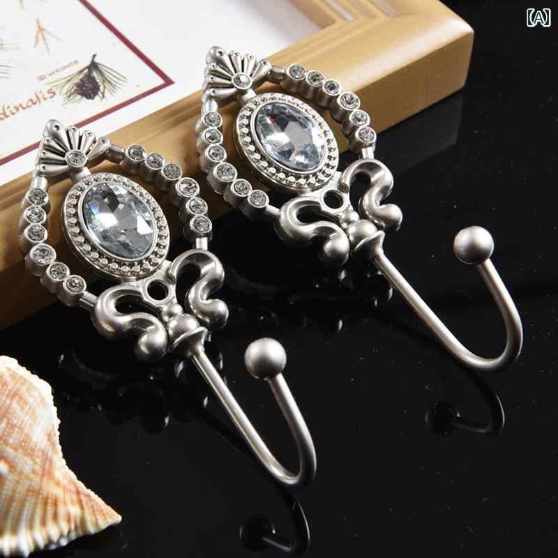 カーテン ふさかけ ホルダー おしゃれ ヨーロッパ 壁掛け 装飾 インテリア フック ゴールド シルバー ..