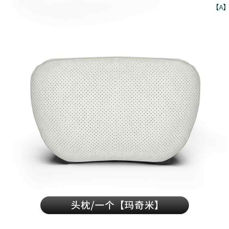 車 クッション 首 腰 ヘッドレスト ネックピロー カーシート 背もたれ スエードメッシュ 通気性 ドライ..