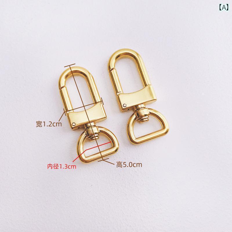 バッグ ナスカン 手 カラビナ キーホルダー 留め金具 亜鉛合金 メッキ スプリング リング アクセサリー..