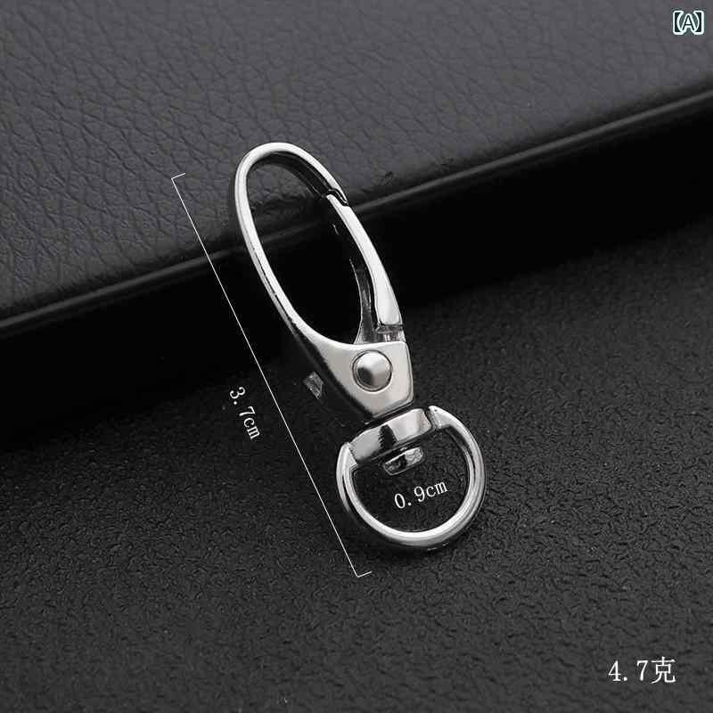 バッグ ナスカン 手 カラビナ キーホルダー 留め金具 金属 スプリング リング アクセサリー パーツ 回..