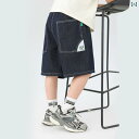 ハーフパンツ キッズ 男の子 夏 子供 ジュニア デニム 五分丈 ウエストゴム 薄手 柔らかい 通気性 ポケット シンプル カジュアル スタイリッシュ 青(4)