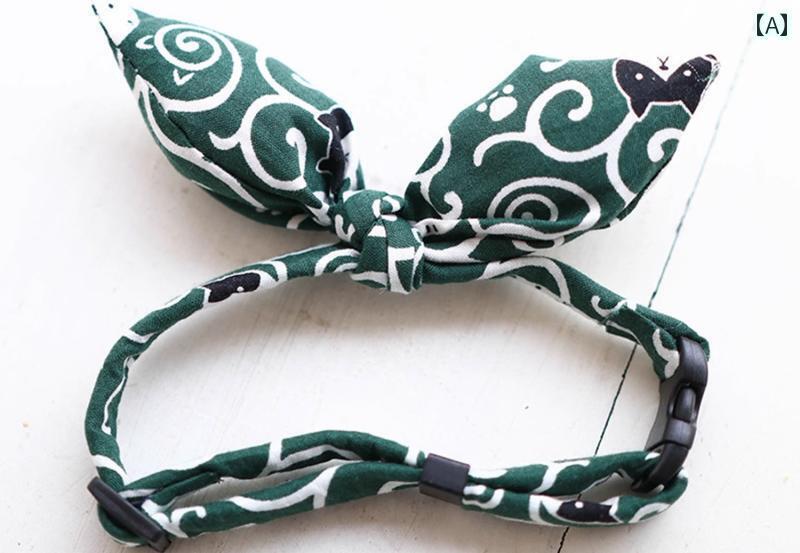 犬 首輪 おしゃれ 猫 ペット 和風 装飾 小 大 型 首飾り バックル 大きめサイズ ピンク 唐草模様 赤 青 緑 鈴 写真撮影 散歩