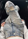 ダメージデニム レディース レトロ アメリカン 春秋 ハイウエスト ストレートパンツ クラッシュ加工 ワイドレッグ カジュアル おしゃれ ショッピング 青