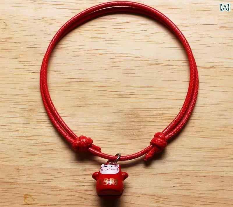 首輪 猫 犬 ペットグッズ アクセサリー チョーカー サイズ調節可能 ロープ 鈴付 普段使い かわいい イチゴ 招き猫 トラ 赤 黄 オレンジ