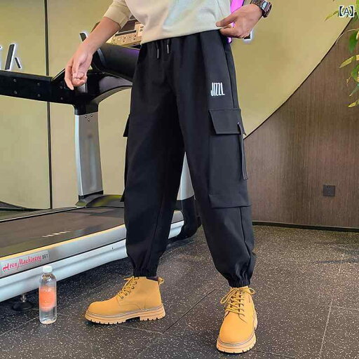 カジュアルパンツ メンズ おしゃれ 快適 レター プリント ワークウェア レギンス トレンディ 春秋 カジュアルパンツ メンズ おしゃれ 快適 レター プリント ワークウェア レギンス トレンディ 春秋